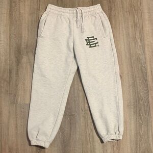 Eric Emanuel Gray Sweatpants with Green Logo